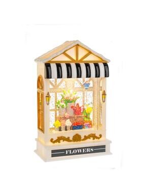 Ganz LED Light Up Shimmer Flower Shop Lantern Brand New